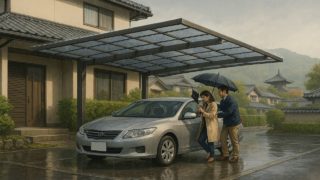 【京都府】カーポート費用の目安|プロのおすすめタイプを紹介 京都府でカーポートを施工した画像