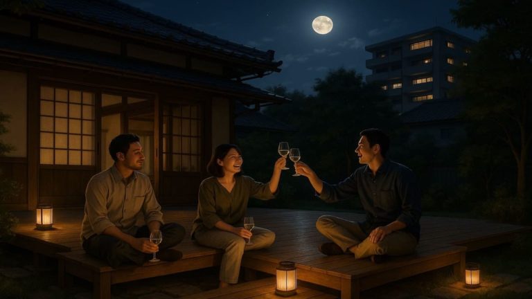 京都府の住宅に施工されたウッドデッキイメージ