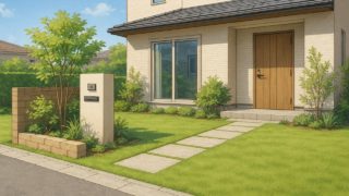 町田市の住宅に施工されたおしゃれで安い外構イメージ