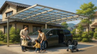 丸亀市でカーポートを施工した画像