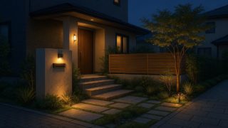 【松戸市】駐車場が中心でも安くておしゃれな外構プラン 松戸市の住宅に施工されたおしゃれで安い外構イメージ