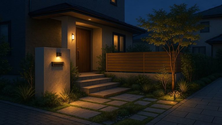 松戸市の住宅に施工されたおしゃれで安い外構イメージ