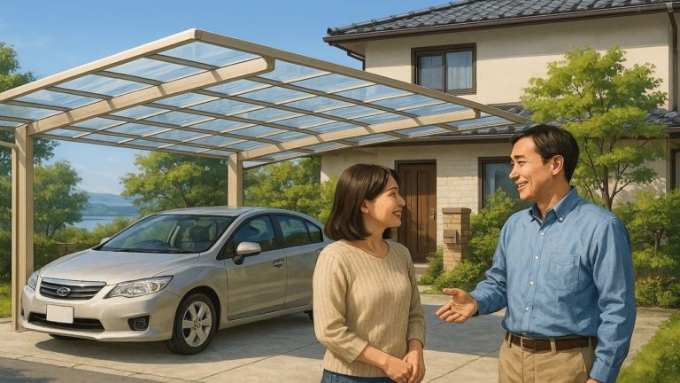 松江市でカーポートを施工した画像