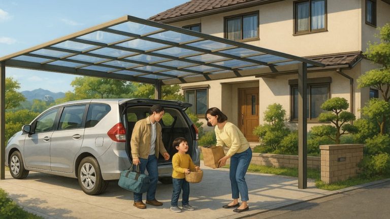 松山市でカーポートを施工した画像