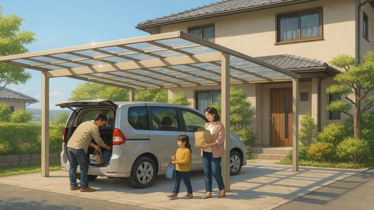 三原市でカーポートを施工した画像