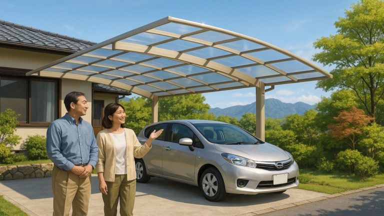 南アルプス市でカーポートを施工した画像