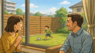 箕面市の住宅に施工された目隠しフェンスイメージ