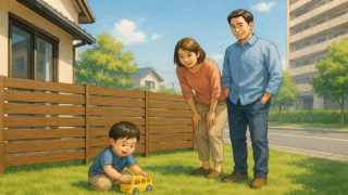 三島市の住宅に施工された目隠しフェンスイメージ