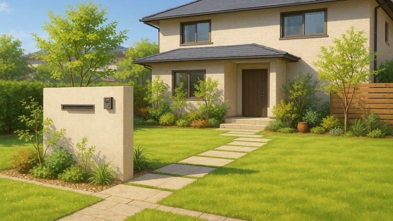 守口市の住宅に施工されたおしゃれで安い外構イメージ