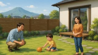 盛岡市の住宅に施工された目隠しフェンスイメージ