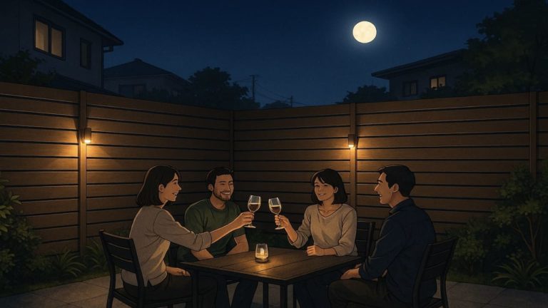 武蔵野市の住宅に施工された目隠しフェンスイメージ