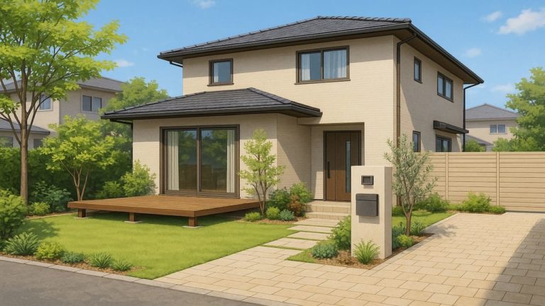 武蔵野市の住宅に施工されたおしゃれで安い外構イメージ