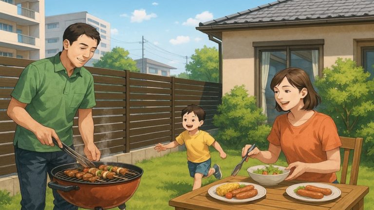 長野県の住宅に施工された目隠しフェンスイメージ