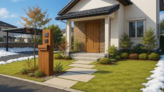 【長野県】外構を安くてもおしゃれに整える人気アイデアまとめ 長野県の住宅に施工されたおしゃれで安い外構イメージ