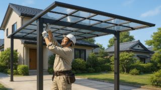 流山市でカーポートを施工した画像