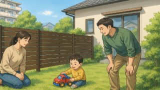 名古屋市の住宅に施工された目隠しフェンスイメージ