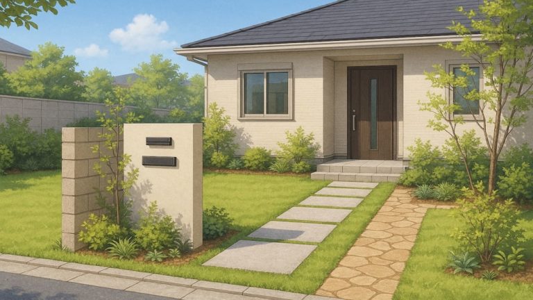 中野区の住宅に施工されたおしゃれで安い外構イメージ