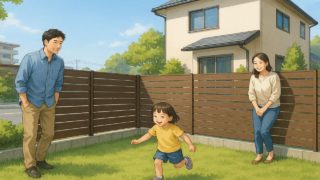 奈良県の住宅に施工された目隠しフェンスイメージ