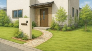 習志野市の住宅に施工されたおしゃれで安い外構イメージ