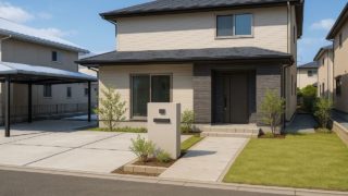 【那須塩原市】安いのにおしゃれ!外構が写真映えするポイント 那須塩原市の住宅に施工されたおしゃれで安い外構イメージ