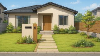 練馬区の住宅に施工されたおしゃれで安い外構イメージ