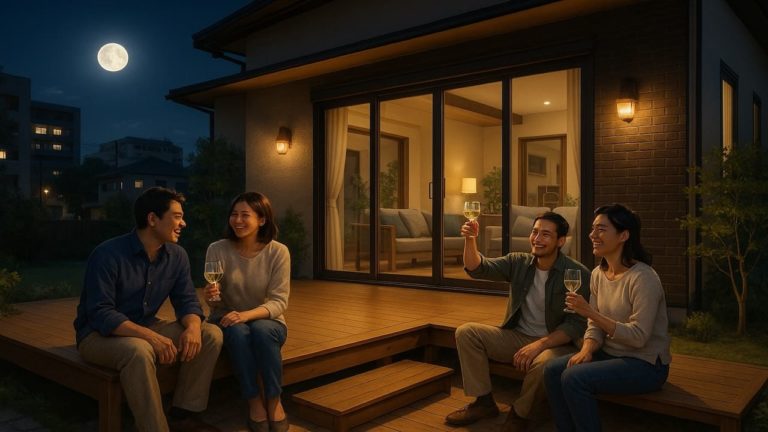 練馬区の住宅に施工されたウッドデッキイメージ