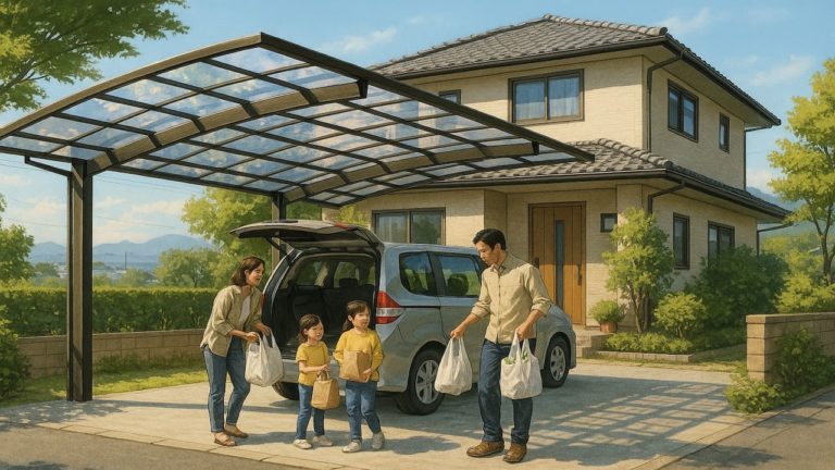 新居浜市でカーポートを施工した画像