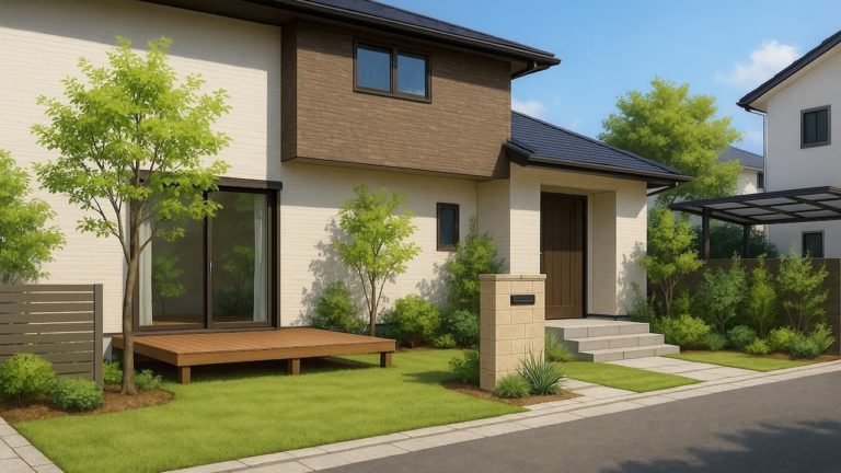 西東京市の住宅に施工されたおしゃれで安い外構イメージ