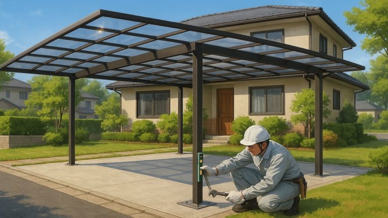 日進市でカーポートを施工した画像