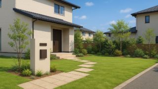 野田市の住宅に施工されたおしゃれで安い外構イメージ