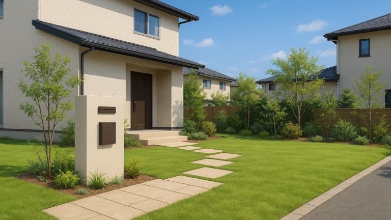 野田市の住宅に施工されたおしゃれで安い外構イメージ