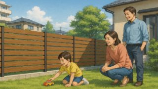 沼津市の住宅に施工された目隠しフェンスイメージ