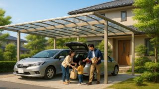 【大垣市】カーポート設置の費用はいくら?地域特性と相場を解説 大垣市でカーポートを施工した画像