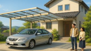 【岡山県】カーポート費用の相場はいくら?おすすめタイプも紹介 岡山県でカーポートを施工した画像