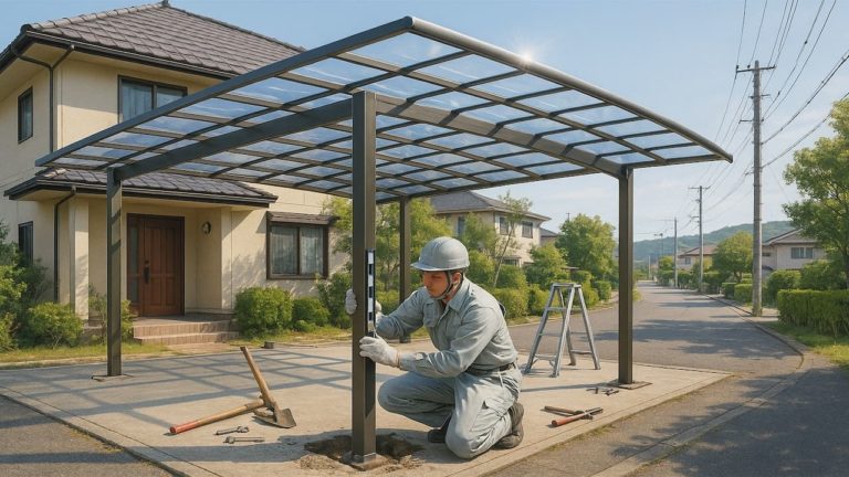 岡崎市でカーポートを施工した画像