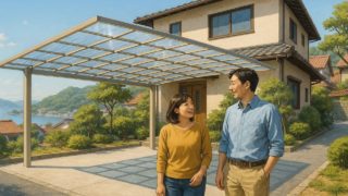 尾道市でカーポートを施工した画像