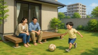 【奥州市】プロが教える!ウッドデッキ工事の相場と見積もりのチェック法 奥州市の住宅に施工されたウッドデッキイメージ