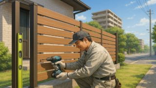 大田区の住宅に施工された目隠しフェンスイメージ