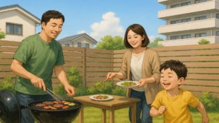 小山市の住宅に施工された目隠しフェンスイメージ