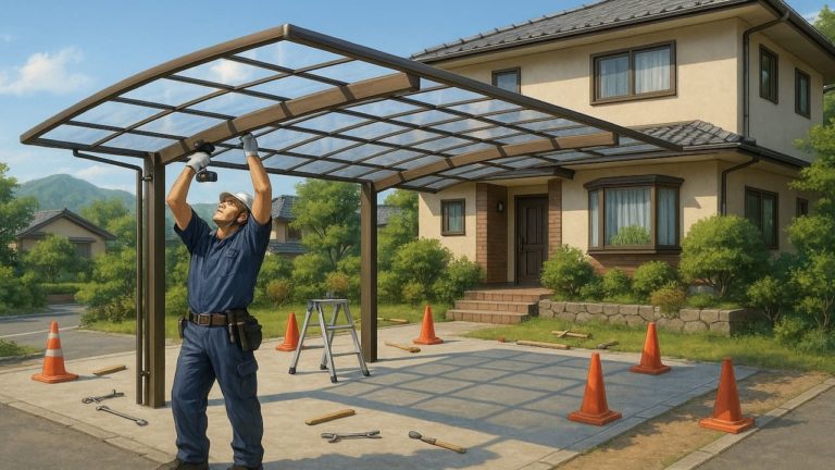 佐賀市でカーポートを施工した画像