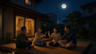 堺市の住宅に施工されたウッドデッキイメージ