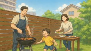 佐久市の住宅に施工された目隠しフェンスイメージ