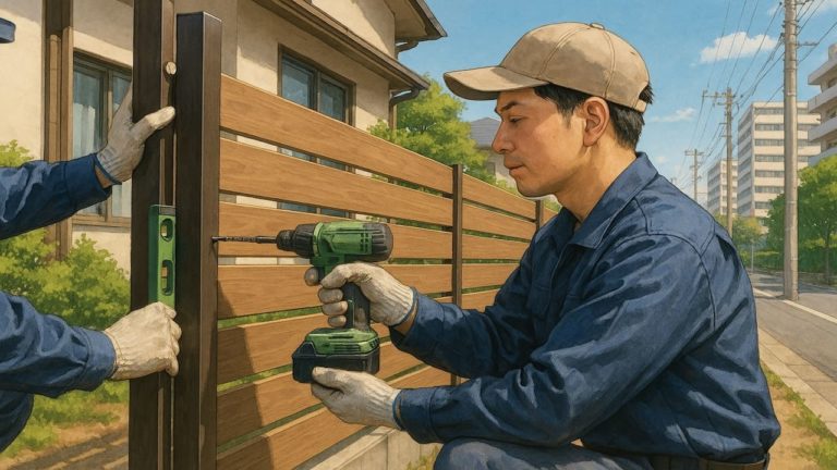 世田谷区の住宅に施工された目隠しフェンスイメージ