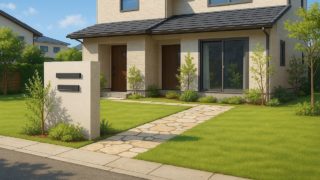 世田谷区の住宅に施工されたおしゃれで安い外構イメージ