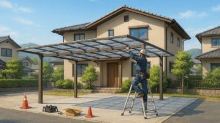 瀬戸市でカーポートを施工した画像