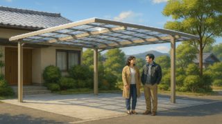 【島根県】カーポートの価格ガイド|格安で施工できる秘密の方法 島根県ででカーポートを施工した画像