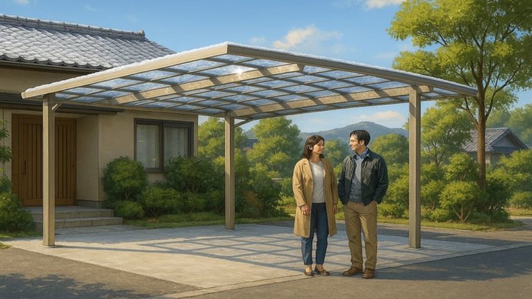 島根県ででカーポートを施工した画像