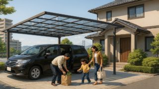 下関市でカーポートを施工した画像