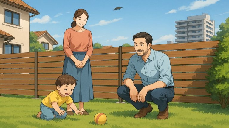 湘南の住宅に施工された目隠しフェンスイメージ