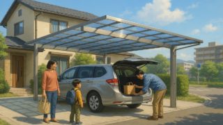 周南市でカーポートを施工した画像